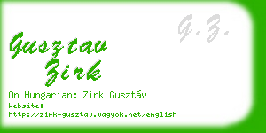 gusztav zirk business card